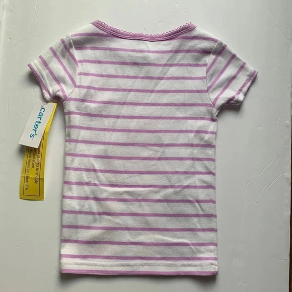 Carter’s Graphic Striped Cotton Tee Shirt 3T - Picture 2 of 5